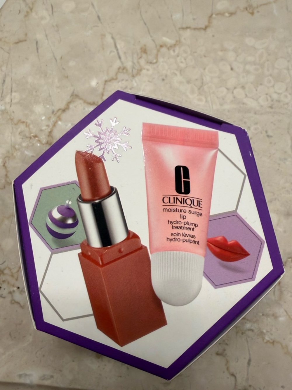 NEW in Box Clinique Moisture Surge Lip Hydro-Plump Treatment w Lipstick
